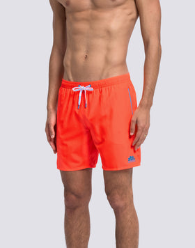 COSTUME DA BAGNO UOMO LUNGO VITA ELASTICATA CON PIPING IN POLIESTERE RICICLATO REPREVE®