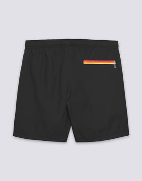 MAILLOT DE BAIN MI-LONG À TAILLE ÉLASTIQUE EN POLYESTER RECYCLÉ REPREVE® AVEC DÉTAIL TRICOLORE