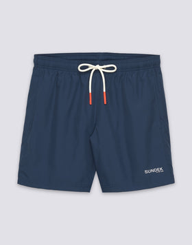 MAILLOT DE BAIN MI-LONGUEUR POUR HOMME AVEC TAILLE ÉLASTIQUE EN POLYESTER RECYCLÉ REPREVE® AVEC DÉTAILS TRICOLORE