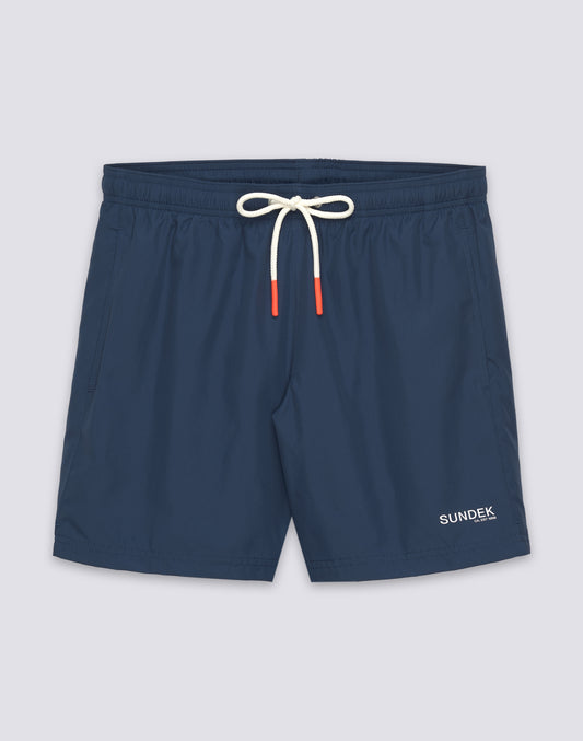MAILLOT DE BAIN MI-LONGUEUR POUR HOMME AVEC TAILLE ÉLASTIQUE EN POLYESTER RECYCLÉ REPREVE® AVEC DÉTAILS TRICOLORE