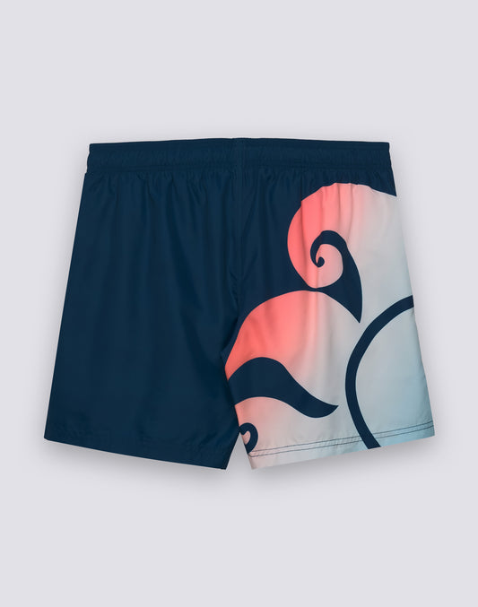 MEN'S MID-LENGTH SWIMSUIT WITH GRADIENT LOGO PRINT
