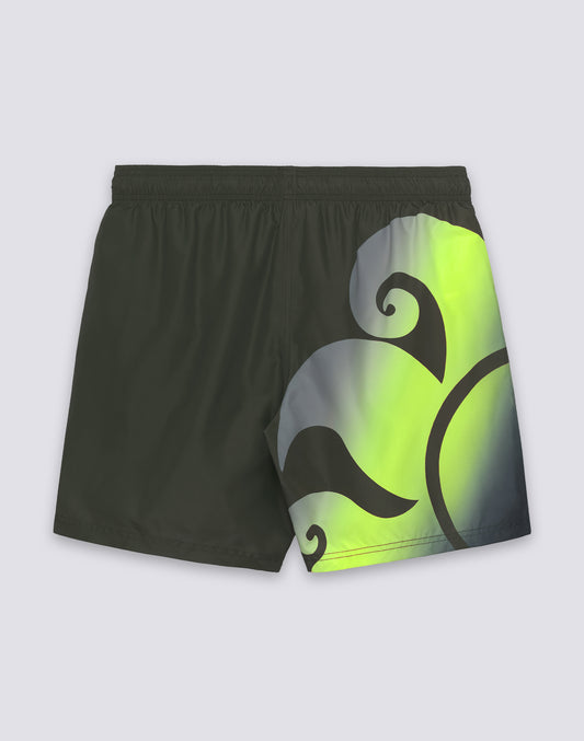 MEN'S MID-LENGTH SWIMSUIT WITH GRADIENT LOGO PRINT