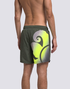 MAILLOT DE BAIN MI-LONGUEUR POUR HOMME AVEC LOGO IMPRIMÉ EN DÉGRADÉ