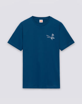 T-SHIRT HOMME À COL ROND AVEC IMPRIMÉ SURFEUR TIDAL