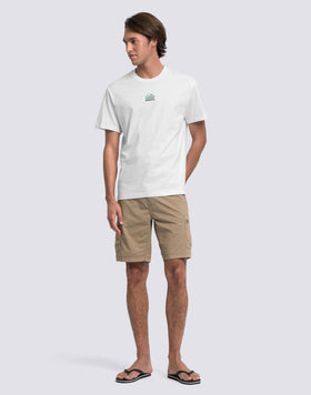 MEN'S CREW NECK T-SHIRT WITH TIDAL SURFER PRINT
