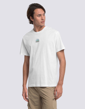 MEN'S CREW NECK T-SHIRT WITH TIDAL SURFER PRINT