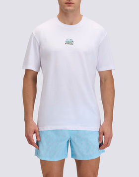 T-SHIRT UOMO A GIROCOLLO CON STAMPA TIDAL SURFER