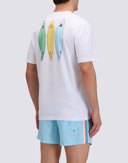 T-SHIRT UOMO A GIROCOLLO CON STAMPA TIDAL SURFER