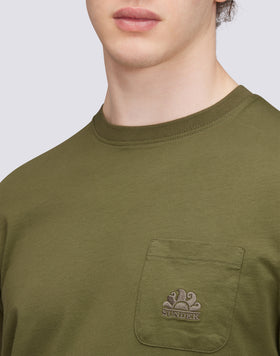 T-SHIRT COL ROND AVEC POCHE FINN