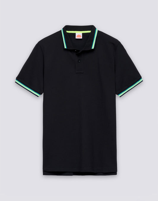 POLO BRICE EN COTON PIQUÉ AVEC DÉTAILS TRICOLORES
