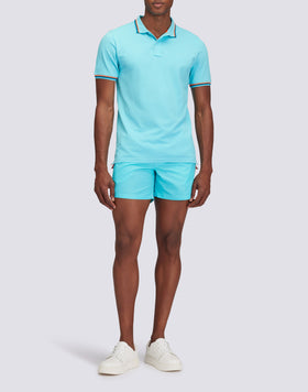 POLO BRICE EN COTON PIQUÉ AVEC DÉTAILS TRICOLORES