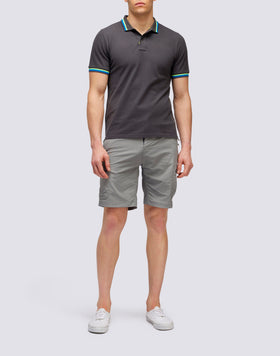 BRICE COTTON PIQUÉ POLO SHIRT WITH TRICOLOUR DETAILS