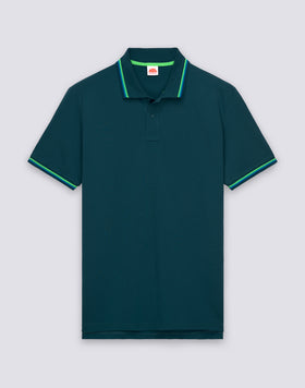 POLO BRICE EN COTON PIQUÉ AVEC DÉTAILS TRICOLORES