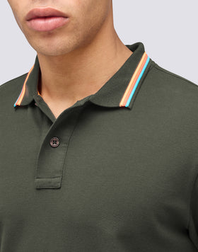 POLO BRICE EN COTON PIQUÉ AVEC DÉTAILS TRICOLORES