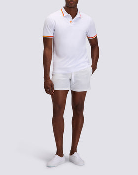 BRICE COTTON PIQUÉ POLO SHIRT WITH TRICOLOUR DETAILS