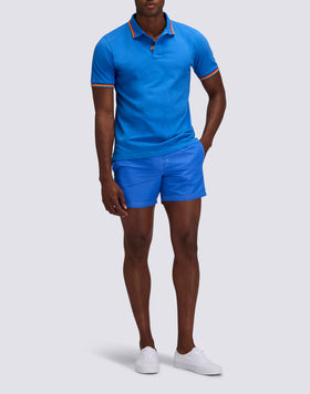 POLO BRICE EN COTON PIQUÉ AVEC DÉTAILS TRICOLORES