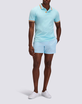 POLO BRICE EN COTON PIQUÉ AVEC DÉTAILS TRICOLORES