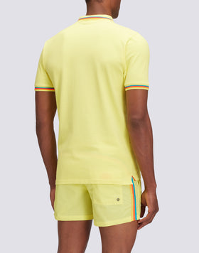 POLO BRICE EN COTON PIQUÉ AVEC DÉTAILS TRICOLORES