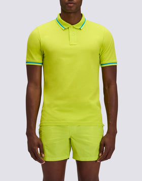 POLO BRICE EN COTON PIQUÉ AVEC DÉTAILS TRICOLORES