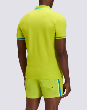 POLO BRICE EN COTON PIQUÉ AVEC DÉTAILS TRICOLORES