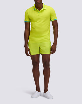 POLO BRICE EN COTON PIQUÉ AVEC DÉTAILS TRICOLORES