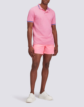 POLO BRICE EN COTON PIQUÉ AVEC DÉTAILS TRICOLORES