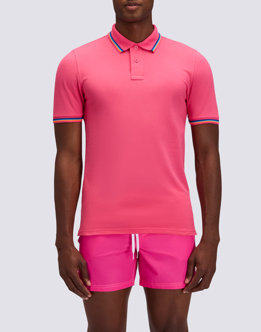 POLO BRICE DE ALGODÓN PIQUÉ CON DETALLES TRICOLORES