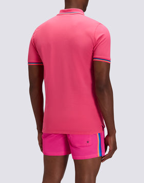 POLO BRICE EN COTON PIQUÉ AVEC DÉTAILS TRICOLORES