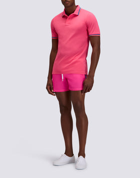 POLO BRICE EN COTON PIQUÉ AVEC DÉTAILS TRICOLORES