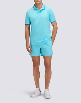 POLO BRICE EN COTON PIQUÉ AVEC DÉTAILS TRICOLORES