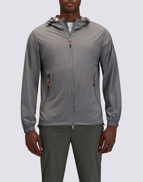 GIACCA DA UOMO FULL ZIP CON CAPPUCCIO IN NYLON