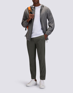 GIACCA DA UOMO FULL ZIP CON CAPPUCCIO IN NYLON