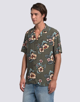 CHEMISE IMPRIMÉE POUR HOMME EN POPELINE DE VISCOSE