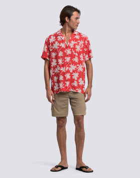 CHEMISE IMPRIMÉE POUR HOMME EN POPELINE DE VISCOSE