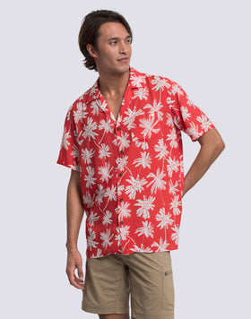 CHEMISE IMPRIMÉE POUR HOMME EN POPELINE DE VISCOSE