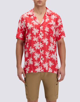 CAMISA DE HOMBRE ESTAMPADA EN VISCOSA POPELÍN