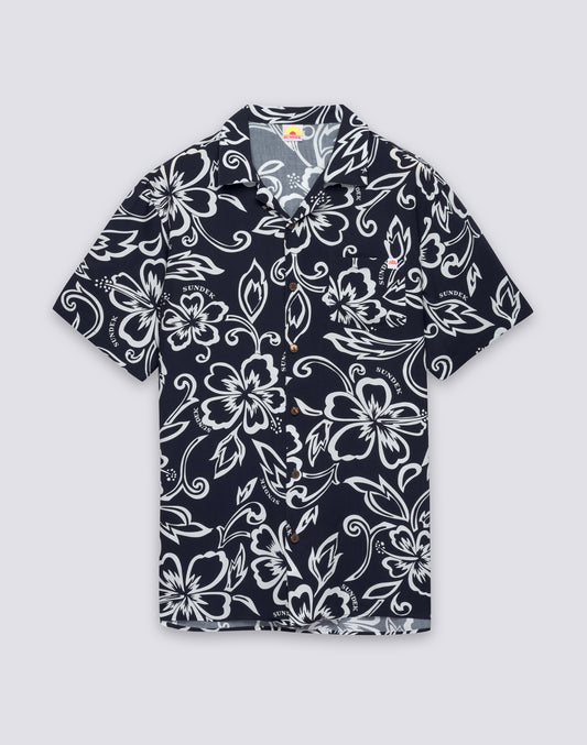 CHEMISE IMPRIMÉE POUR HOMME EN POPELINE DE VISCOSE