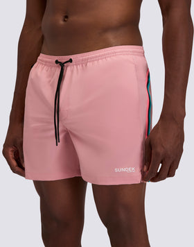 BAÑADOR CON TEJIDO ELÁSTICO, CINTURA ELÁSTICA Y BOLSILLO EXTRAÍBLE