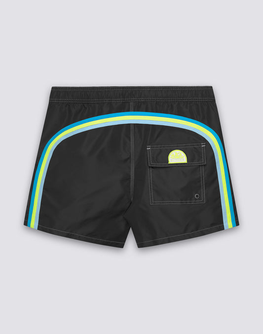 MAILLOT DE BAIN COURT EN TAFFETAS ICONIQUE POUR HOMME AVEC TAILLE SEMI-ÉLASTIQUE