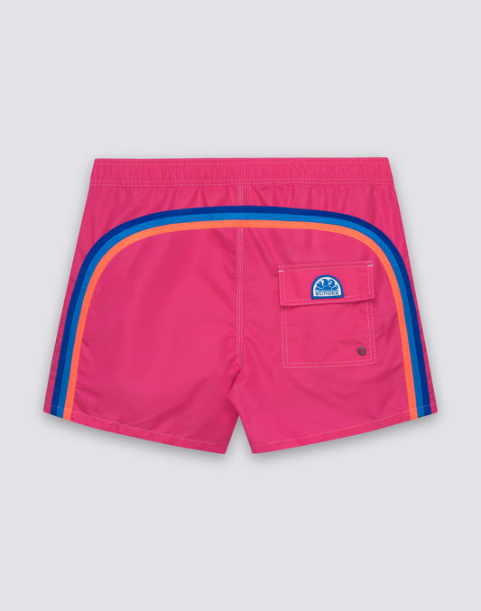 MAILLOT DE BAIN COURT EN TAFFETAS ICONIQUE POUR HOMME AVEC TAILLE SEMI-ÉLASTIQUE