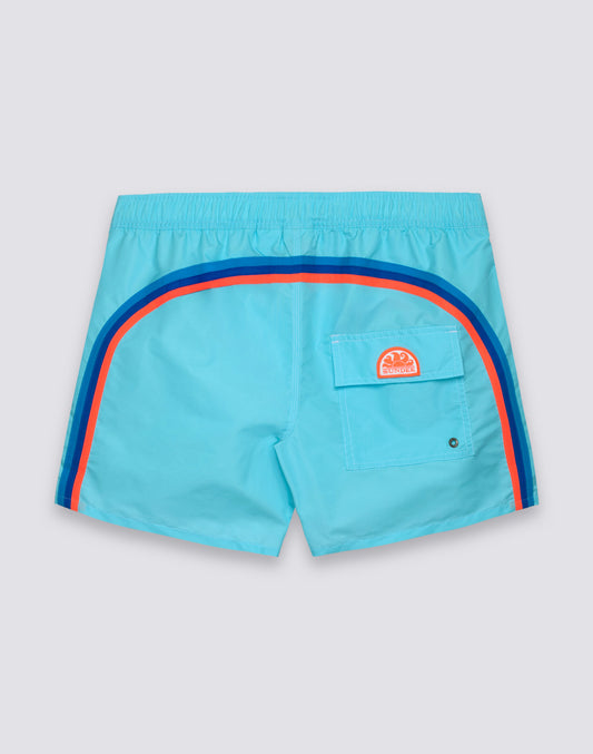 MAILLOT DE BAIN COURT EN TAFFETAS ICONIQUE POUR HOMME AVEC TAILLE SEMI-ÉLASTIQUE