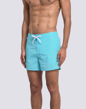 MAILLOT DE BAIN COURT EN TAFFETAS ICONIQUE POUR HOMME AVEC TAILLE SEMI-ÉLASTIQUE