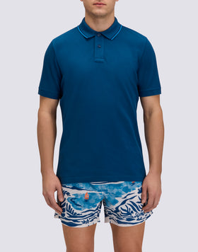 POLO HOMME EN PIQUET DE COTON PIMA AVEC LOGO BRODÉ