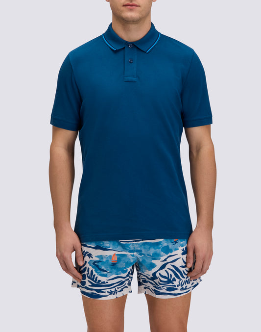 POLO DE ALGODÓN PIMA PIQUÉ CON LOGOTIPO BORDADO