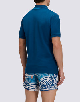 POLO HOMME EN PIQUET DE COTON PIMA AVEC LOGO BRODÉ