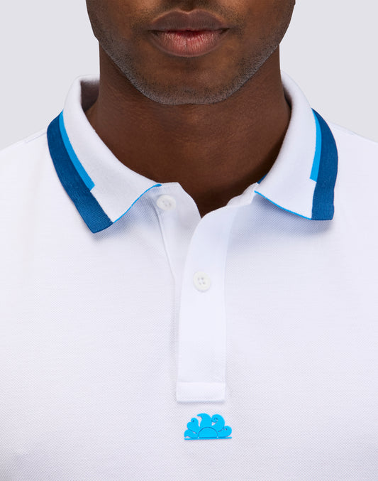 COMBINED PIQUÉ COTTON POLO SHIRT