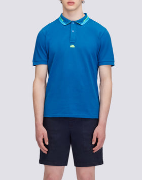 POLO EN COTON PIQUÉ COMBINÉ