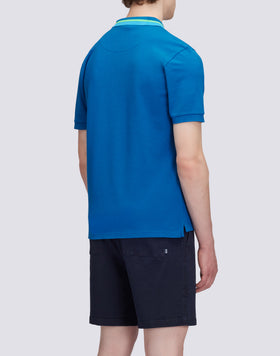 POLO EN COTON PIQUÉ COMBINÉ