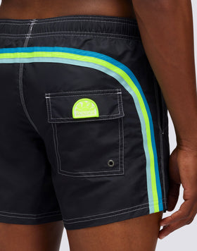 ICONIC TAFFETA STRETCH WAIST SWIM TRUNKS