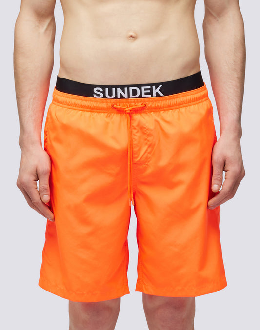 MAILLOT DE BAIN LONG TAILLE ÉLASTIQUE AVEC LOGO ÉLASTIQUE POLY LÉGER